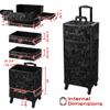 BYOOTIQUE Rolling Makeup Train Case with Portable Cube Case Cosmetic Organizer view 4