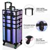 BYOOTIQUE Makeup Train Case Kit with Cube Case Cosmetic Organizer Mermaid Purple view 3