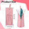 Gsbnjuy Hot Iron Holder Hot Tools Organizer Heat Resistant Mat Case Portable Hair Styling Tools Cover Pouch Hair Straightener Travel Bag with Zip for Curling Flat Iron Home Travel Pink view 2