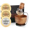 Anbbas Badger Hair Shaving Brush with Wood Handle,Large Soap Bowl,Stainless Steel Shaving Stand and 10.5 oz Natural Shaving Soap Puck Refill for Men view 1