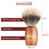 Anbbas Badger Hair Shaving Brush with Wood Handle,Large Soap Bowl,Stainless Steel Shaving Stand and 10.5 oz Natural Shaving Soap Puck Refill for Men view 4
