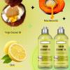 Coconut Oil Shampoo and Conditioner Set, Nourishing & Softening Hair Care for Men & Women, Deep Hair Repair & Long-Lasting Shine Hydration Hair Kit to Dry, Frizzy, Damaged Hair, 300ML view 3