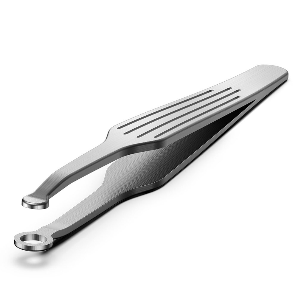 BEZOX Nose Hair Trimmer for Men & Women  Stainless Steel Nasal Hair Cutter & Round-Tip Safe Manual Body Trimmers for Men, Portable Facial Hair Remover - Silver