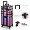 BYOOTIQUE Makeup Train Case Kit with Cube Case Cosmetic Organizer Mermaid Pink view 3