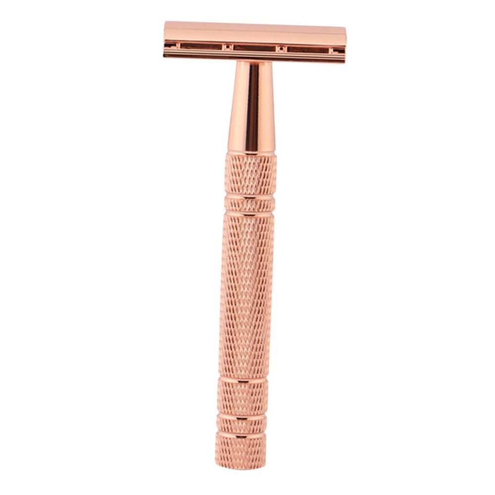 COOLHIYA Old Style Manual Razor for Men Double-edged Safety Shaver with Anti-slip Handle Professional Salon-style Shaving Tool for Beard Mustache Face Body Hair Removal