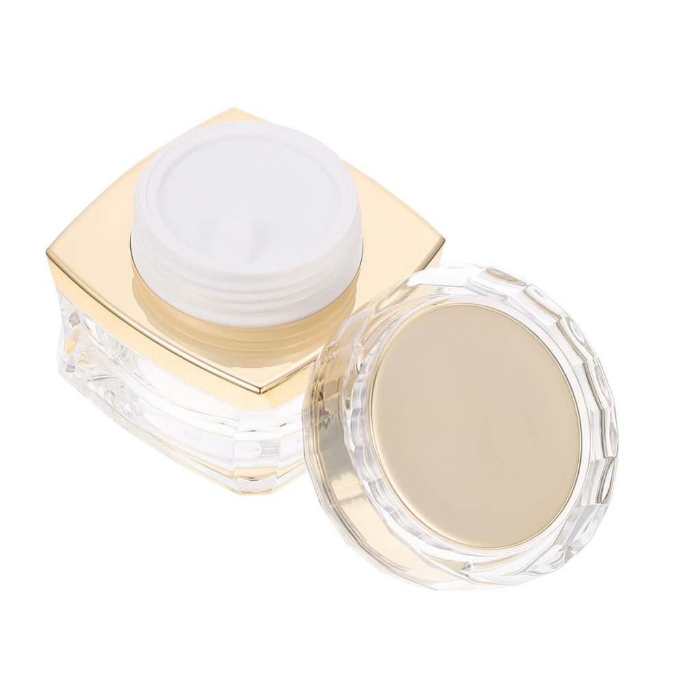 COOLHIYA Refillable Acrylic Cream Bottle for Travel Small Sub-packing Container for Lotion Body Butter Eye Cream Storage Leak-resistant Cosmetic Jar