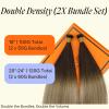Full Shine Genius Weft Hair Extensions Real Human Hair, 18 Inch 100G, Color Olive Brown to Ash Brown Highlight, Hand Tied Human Hair Extensions, Sew In Hair Extensions, Silky Hair view 2