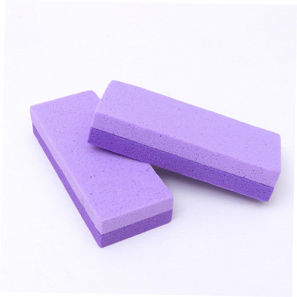 ETHZZLE 3Pcs Double-Sided Foot Scraper Callus Remover PU Pumice Stone for Dead Skin Exfoliation Ergonomic Pedicure Tool for High-Heel Wearers Elderly and Long Standing Use Purple