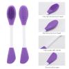 20 Pcs Silicone Face Mask Applicator, 2 in 1 Double-Sided Facial Scrubber Brush Tool, Double-Head Manual Cleansing Brush for Deep Gentle Exfoliating (Pack of 2) view 3