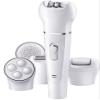 HCUCTOS Epilator for Women, 5-in-1 Hair Remover for, Rechargeable Electric with Callus Pumice Stone Rollers and Facial Cleansing Brush Massager view 1