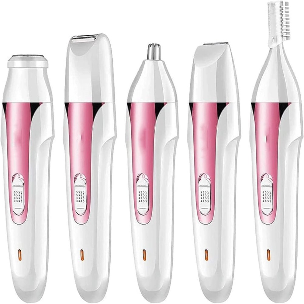 HCUCTOS 5 in 1 Electric Epilator Set Includes A Shaving Device for Private Parts, A Pubic Knife for The Armpits, A for Cutting The Eyebrows - Precise Hair Removal