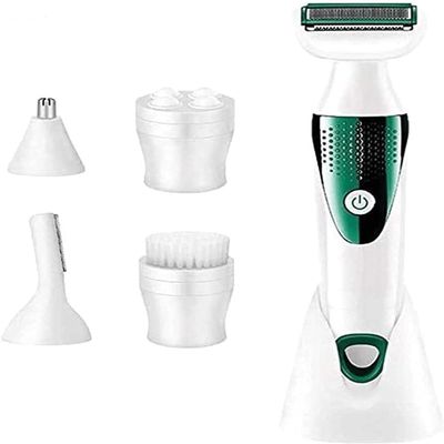 HCUCTOS Cordless Shaver Epilator for Women, 5 in 1 Multifunctional kit,Pain Free Hair Removal - Precise