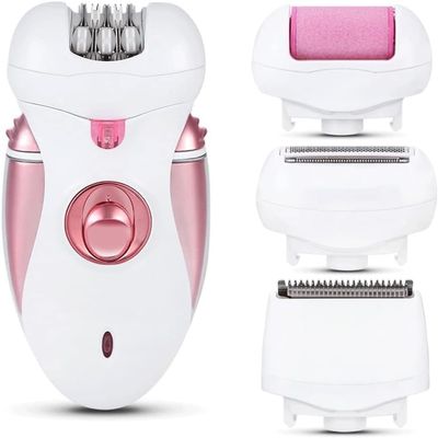 HCUCTOS Epilator for Women, 4 in 1 Hair Removal for, Shaver & Trimmer, Wet and Dry,Rechargeable