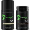 USTAR Hair Fibers for Thinning Hair, Keratin Hair Building Fibers 27.5g and Holding Spray 118ml for Bald Spot Cover Up (Dark Brown) view 1
