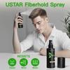 USTAR Hair Fibers for Thinning Hair, Keratin Hair Building Fibers 27.5g and Holding Spray 118ml for Bald Spot Cover Up (Dark Brown) view 4