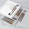 12Pcs Eye Makeup Brush Sets Mini Smudge Brush for Eyeliner Eyeshadow Brushes Eyeliner Brushes for Powder Gel Cream Liquid view 2