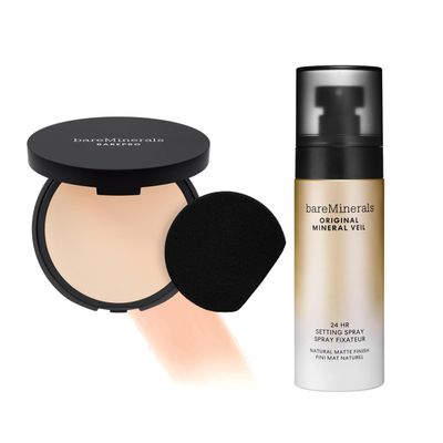 bareMinerals Barepro 24HR Skin-Perfecting Matte Powder Foundation + Original Mineral Veil Natural Matte Setting Spray Bundle