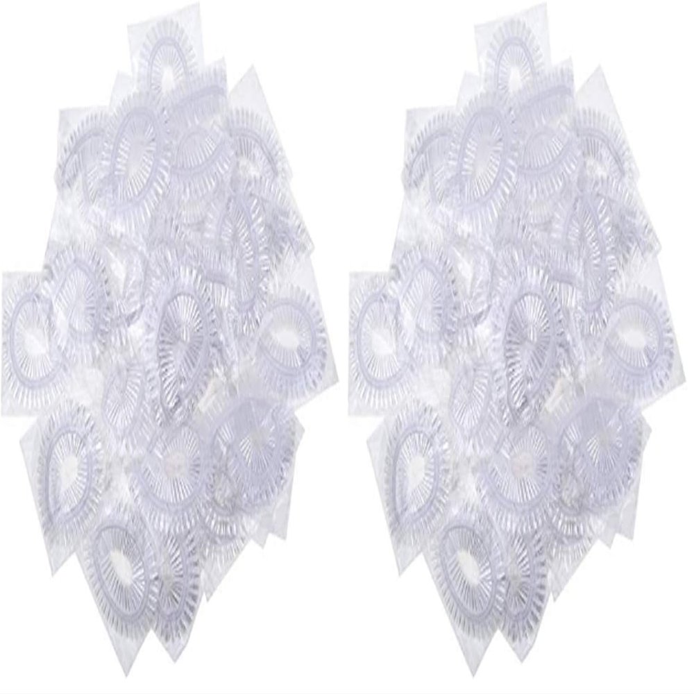 200 Pcs Disposable Plastic Shower Caps - Clear Shower Caps - Large Elastic Thick Bath Cap For Women Spa, Home Use, Hotel, Hair Salon and More (Pack of 2)
