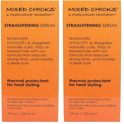 Mixed Chicks Straightening Serum - Thermal Protection, 4 fl.oz. / 120ml (Pack of 2)
