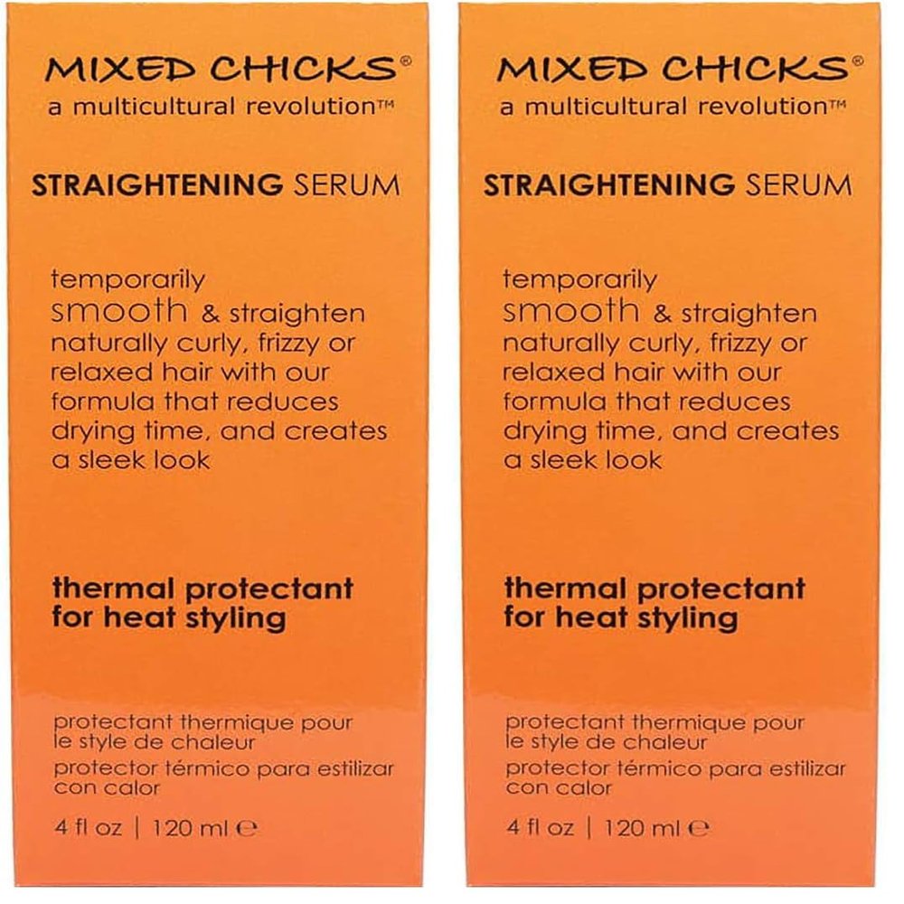 Mixed Chicks Straightening Serum - Thermal Protection, 4 fl.oz. / 120ml (Pack of 2)