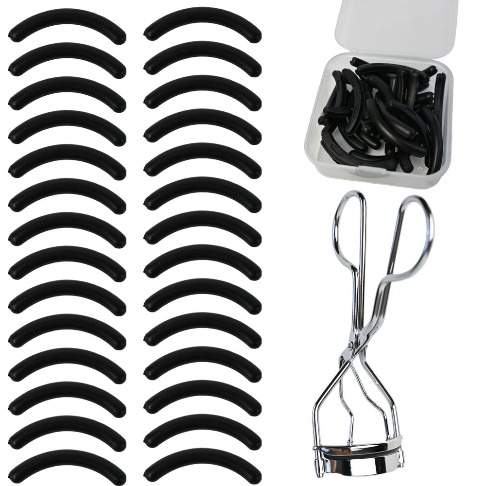28PCS Eyelash Curler Refills Pads Compatible with Shiseido, Eyelash Curlers Refill, Silicone Lash Curler Refill Pads Suitable for Shu Uemura, Revlon, Elf, Wide Range of Eyelash Curler