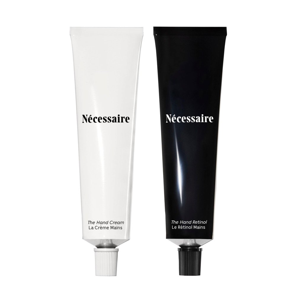 Ncessaire The Hand Duo The Hand Cream + The Hand Retinol Treatment Holiday Gift Set for Dry Hands Daily Moisture + Nighttime Repair with Ceramides, Peptides & Retinol 2 x 2.5 oz