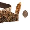 1.25" Real Texas Western Rattlesnake Hat Band with Open Mouth Head & Rattle: Black Leather Backing view 4
