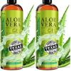 Seven Minerals Aloe Vera Gel - 99% Organic, Big 12 oz - NO XANTHAN, so it Absorbs Rapidly with No Sticky Residue - made from REAL JUICE, NOT POWDER (Pack of 2) view 1