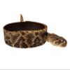 1.25" Real Texas Western Rattlesnake Hat Band with Closed Mouth Head & Rattle: Black Leather Backing view 1