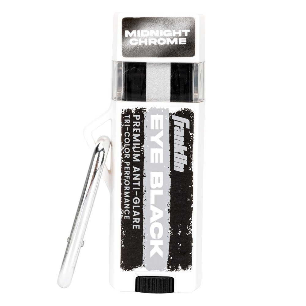 Franklin Sports Premium Baseball Eye Black - All Sports Eyeblack Stick for Baseball, Softball + Football Players - 3 Color Gold Fusion for Sun Glare - Black Chrome