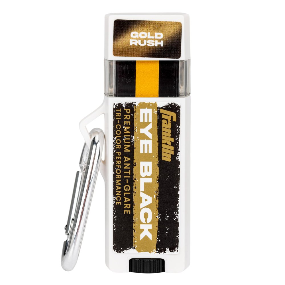 Franklin Sports Premium Baseball Eye Black - All Sports Eyeblack Stick for Baseball, Softball + Football Players - 3 Color Gold Fusion for Sun Glare - Black/Gold