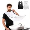 2 Pack Beard Bib Apron for Men  Hair Catcher for Shaving & Trimming, Easy Clean Beard Cape with Suction Cups, Practical Grooming Gift for Husband, Dad, or Boyfriend (Black and White) view 1