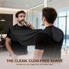 2 Pack Beard Bib Apron for Men  Hair Catcher for Shaving & Trimming, Easy Clean Beard Cape with Suction Cups, Practical Grooming Gift for Husband, Dad, or Boyfriend (Black and White) view 2