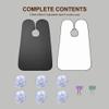 2 Pack Beard Bib Apron for Men  Hair Catcher for Shaving & Trimming, Easy Clean Beard Cape with Suction Cups, Practical Grooming Gift for Husband, Dad, or Boyfriend (Black and White) view 3