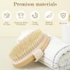 4pcs Dry Brushing Body Brush, Natural Bristle Dry Skin Exfoliating Brush Body Scrub for Flawless Skin, Cellulite Treatment, Lymphatic Drainage and Blood Circulation Improvement (Pack of 2) view 3