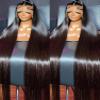 wigs 36 40 Inch 13x6 HD Lace Frontal Wig Human Hair Straight Transparent Lace Front Human Hair Wigs For Women 250 Density Pre Plucked hairpiece(180%,6X4 HD GLUELESS WIG_26INCHES) view 1