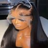wigs 36 40 Inch 13x6 HD Lace Frontal Wig Human Hair Straight Transparent Lace Front Human Hair Wigs For Women 250 Density Pre Plucked hairpiece(180%,6X4 HD GLUELESS WIG_26INCHES) view 2