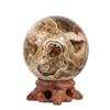 VXAXPOHZA 1PC 7-9cm beautiful Chocolate calcite ball brown texture blend view 1