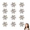 12pcs Snowflake Hair Clip for Women,Christmas Hair Accessories,Rhinestone Snowflake Hair Accessories,Small Silver Metal Clips Snowflake Christmas Hair Clips Accessories view 1