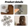 12pcs Snowflake Hair Clip for Women,Christmas Hair Accessories,Rhinestone Snowflake Hair Accessories,Small Silver Metal Clips Snowflake Christmas Hair Clips Accessories view 3