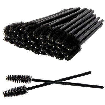 50Pcs Black Disposable Eyelash Mascara Brushes for Eye Lashes Extension Eyebrow and Makeup for Home Beauty Shop and Travel use