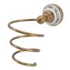 Brass Hair Dryer Holder Antique Retro Wall Mounted, Bathroom Hair Tool Storage Rack, White Finish - Durable Brass Construction, Space Saving Organizer, Ideal for Salon and Home U view 4