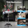 5 Head Infrared Light Heat Therapy Red Lamp, Salon Hair Steamer Perming Dyeing Adjustable Height Machine with Rolling Wheels, Heat Lamp Red Light for Perming Dyeing All Hair Styling Needs view 3