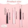 60pcs Brow Lamination Brush Micro Eyebrow Brush with Cap Portable Mini Spoolies Micro Spoolie Comb For Brow Lamination Eyebrows Eyelashes Extensions Tool (30 Black+30 White) view 2
