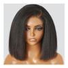 wigs 13x4 HD Lace Frontal Wigs Human Hair Kinky Straight Short Bob Wigs For Black Women Glueless Wigs Yaki Straight Lace Front Wig hairpiece(13x4 HD Lace Wig,12INCHES) view 2