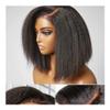wigs 13x4 HD Lace Frontal Wigs Human Hair Kinky Straight Short Bob Wigs For Black Women Glueless Wigs Yaki Straight Lace Front Wig hairpiece(13x4 HD Lace Wig,12INCHES) view 4