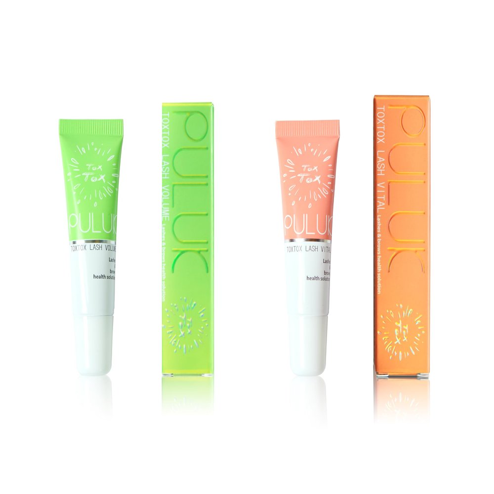 PULUK TOXTOX LASH VOLUME & VITAL SET Lashes & brows care solution, Advanced Eyelash Serum for Thicker, Longer Eyelashes and Eyebrows, Lash Enhancing Serum
