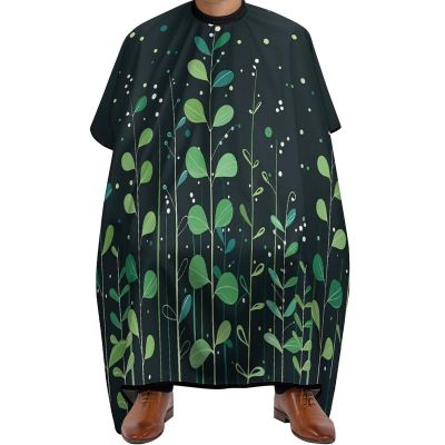Green Plant Plane Barber Cape for Adult Hair Cutting Cape with Adjustable Snap Closure, Durable Haircut Capes for Salon & Home Use