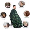 Green Plant Plane Barber Cape for Adult Hair Cutting Cape with Adjustable Snap Closure, Durable Haircut Capes for Salon & Home Use view 3