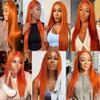 350 Ginger Orange Bundle Human Hair Orange Human Hair Bundles Straight 1 Bundle 28 Inch Color 350 Ginger 100G/PC Unprocessed Brazilian Virgin Double Weft Hair Extension view 3